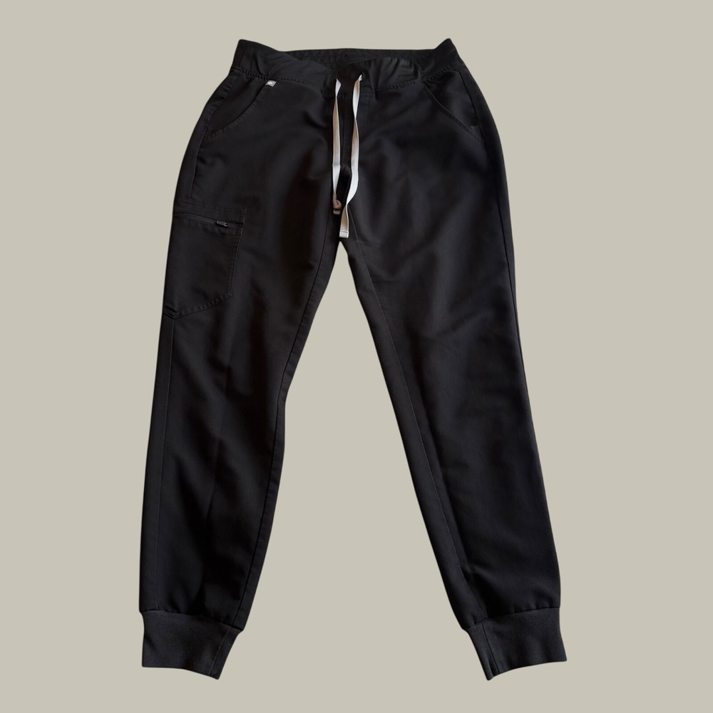 Figs Technical Collection Black Jogger Scrub Pants Womens Small